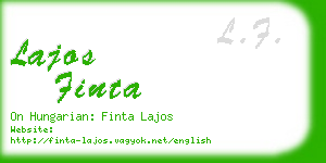 lajos finta business card